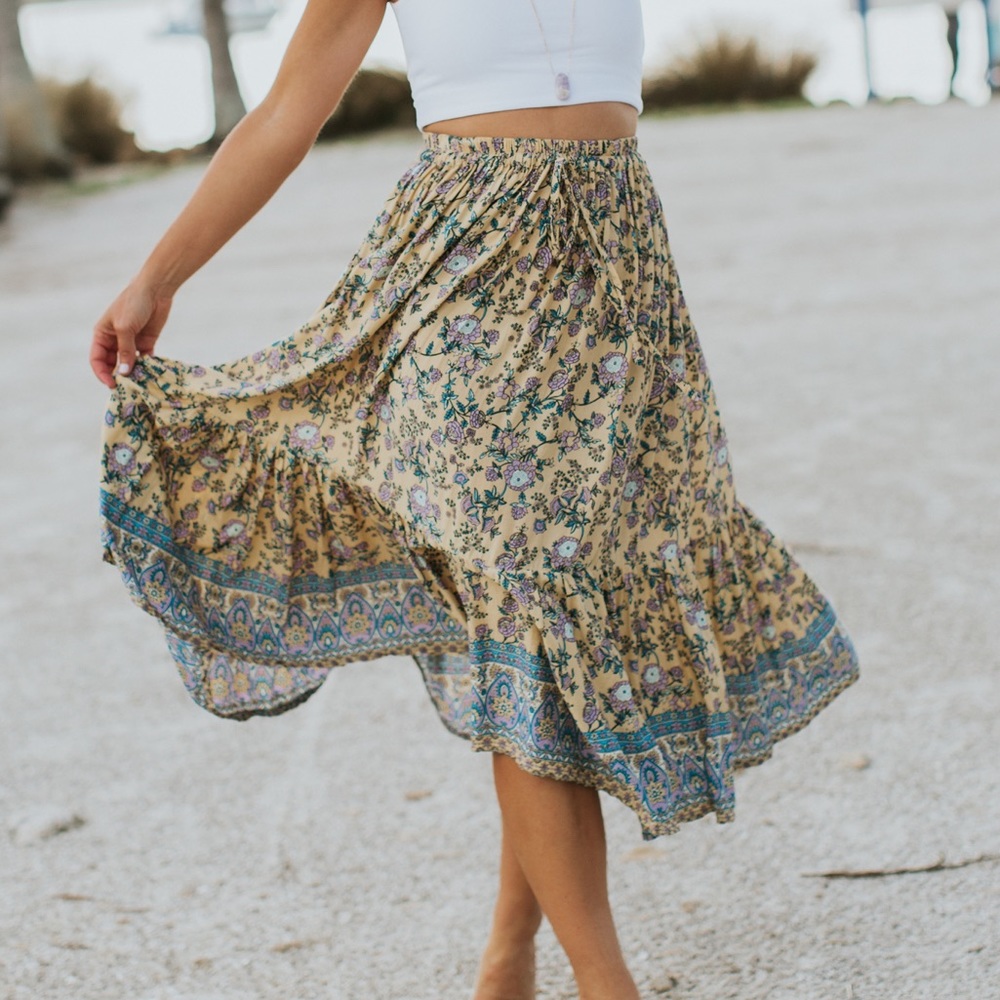 Boho Midi Skirt